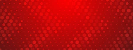 Abstract halftone background made of dots of different sizes in red colorsのイラスト素材