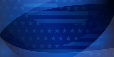 USA independence day abstract background with elements of american flag in blue colorsのイラスト素材