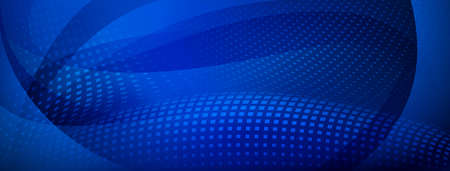 Abstract halftone background made of square dots in blue colorsのイラスト素材