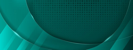Abstract background made of small dots and curved glass plates in turquoise colors