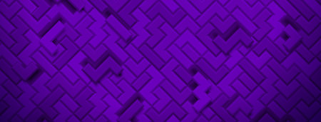 Abstract background made of tetris blocks in purple colorsのイラスト素材