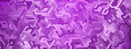 Abstract background with maze pattern in various shades of purple colorsのイラスト素材