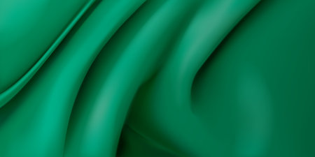 Background of green fabric with several foldsのイラスト素材