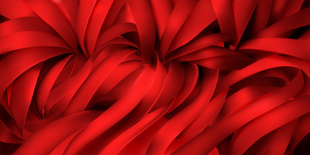 Background of red silk or paper ribbonsのイラスト素材