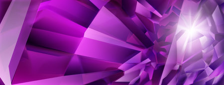 Abstract crystal background in purple colors with highlights on the facets and refracting of lightのイラスト素材