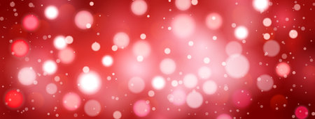 Abstract background with bokeh effect in red colorsのイラスト素材