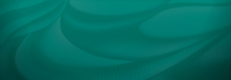 Abstract background of soft curved surfaces in turquoise tones covered with a grid of thin parallel linesのイラスト素材