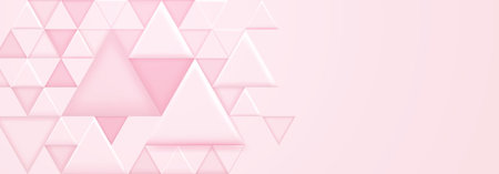 Abstract background with large and small triangular shapes in pink colorsのイラスト素材