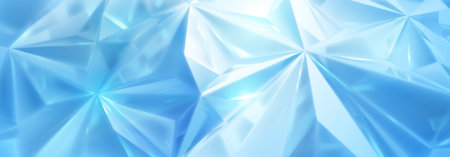 A vibrant light blue abstract vector illustration of crystal background, featuring geometric shapes and light effects, creating a modern and attractive design.のイラスト素材