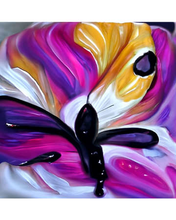 This butterfly oil painting illustration for butterfly loversの写真素材