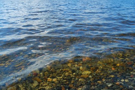 Small stones in water