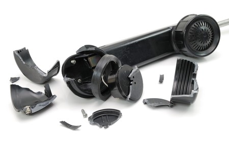 Broken handsetの写真素材