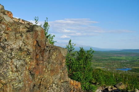 Rock at top of mountain. の写真素材