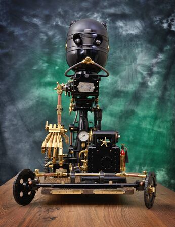 Mechanical footman homemade Style Steampunk.の写真素材
