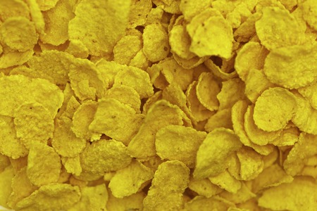 Corn flakes. Close-up on topの写真素材