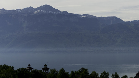 View of the lake of Genevaの写真素材