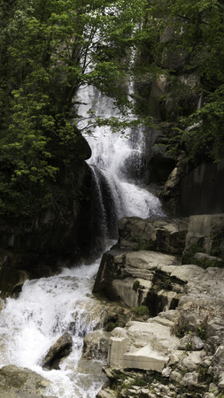 Falls in the wood Switzerlandの写真素材