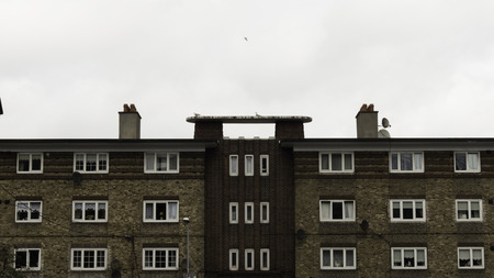 Building in a working class area of Dublinのeditorial素材