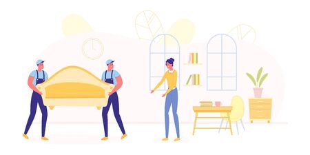 House Removal Transportation Company Employees.のイラスト素材