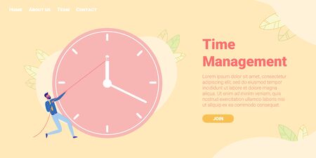 Clerk or Office Worker Struggling with Deadlines.のイラスト素材