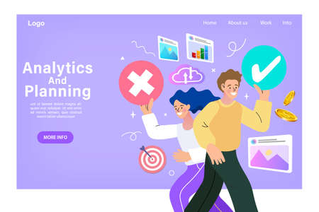 Software developer concept. Digital technology. Software developing company. People in analyze diorams and graphics. Data visualization. vector illustration.のイラスト素材