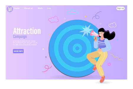 woman bearing a giant target on his back alone. Challenge to win higher target. strong businessman carry big target on his shoulder. Effort and ambition to reach goal. Flat Cartoon Vector Illustration.のイラスト素材