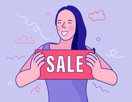Shopping online. Consumer View, Choose and Buy Fashion Items on E commerce  Vector illustration.のイラスト素材