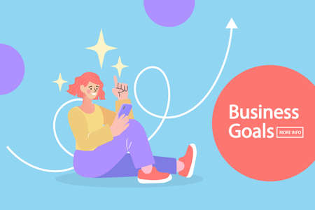 Social media on mobile concept. Flat style minimal vector illustration.のイラスト素材