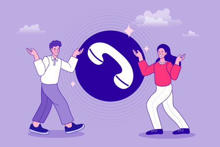 Improve your customer service and support with friendly communication. Happy professionals with a...