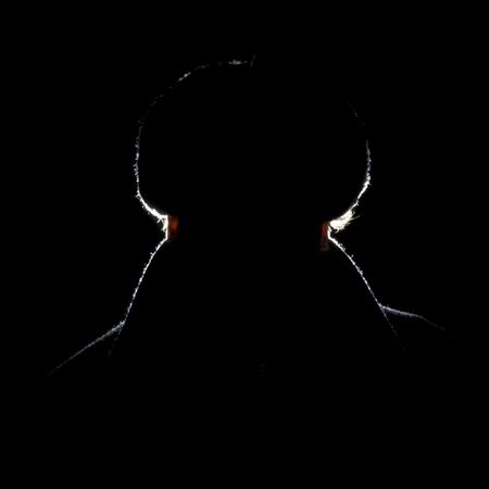 A grim looking silhouette of a Soviet guardの写真素材