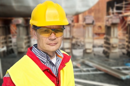 Portrait of a foreman in a dry dock