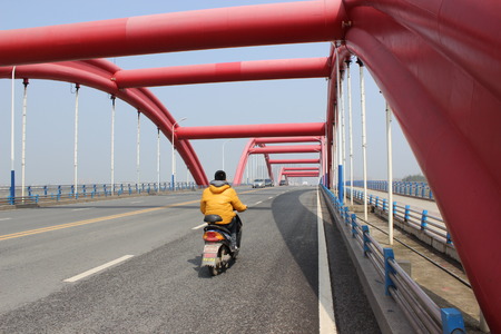 traffic on the bridgeのeditorial素材