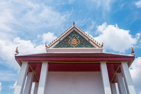 Thai temple and the blue skyの写真素材