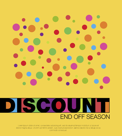 Sale design template vector. Abstract colorful background. Discount shopping background and label for business promotionのイラスト素材