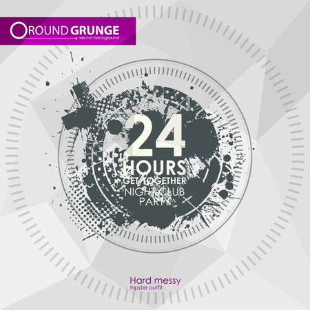 Grunge textures. Abstract vector grunge background poster for party. Grunge print for t-shirt. Abstract dirt backgrounds texture. Grunge banner with an inky dribble strip with copy space.のイラスト素材