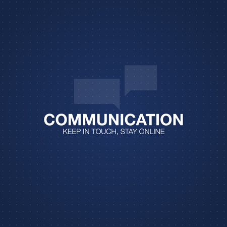 Communication concept in HUD style. The word communication HUD design with speech. Absrtract vector illustration. For infographic elements, futuristic user interface HUDのイラスト素材
