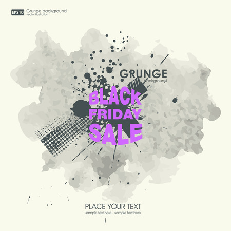 Grunge Black Friday. Abstract dirt backgrounds texture. Grunge banner with an inky dribble strip with copy space. Abstract background for Black Fridayのイラスト素材