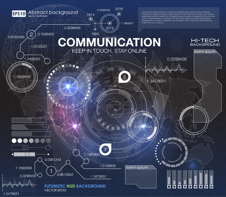 HUD background outer space. infographic elements. futuristic user interface. Vector science Polygonal background. Futuristic HUD background. Vector science background. Business abstractのイラスト素材
