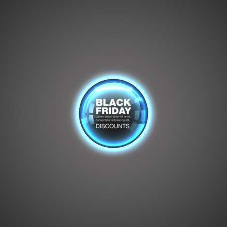 Glossy download button, speech bubble. Vector design elements for sale, discounte. Neon light round. Black Friday sale. Abstract colorful background.のイラスト素材