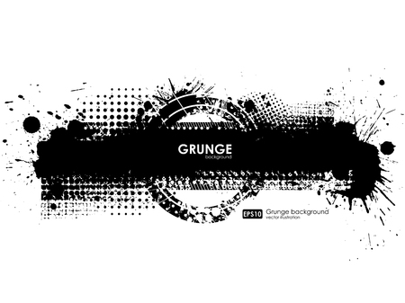 Ink Splash Background. Black Paint Splattered Shape. Grunge Background Texture. Vector Distress Background. Cracked Banner. Distress Texture. Grunge Texture. Brush Stroke. Print for t-shirtのイラスト素材