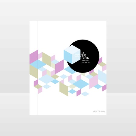 Geometric background template covers, flyers, banners, posters for presentations and books. vector illustrationのイラスト素材