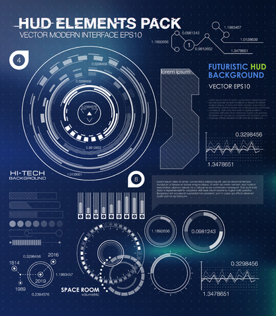 UI hud infographic interface web elements. Futuristic space thin HUD user interface. Web UI interface elements, UI elements, UI design, UI vector icons. Game target navigation interface hud ui designのイラスト素材