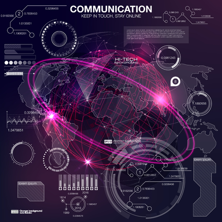 UI hud infographic interface web elements. Futuristic space thin HUD user interface. Web UI interface elements, UI elements, UI design, UI vector icons. Game target navigation interface hud ui designのイラスト素材