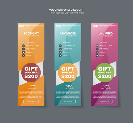 Set tariffs. interface for the site. ui ux vector banner for web app. Pastel pricing table, banner, order, box, button, list and bullet with plan for website in flat designのイラスト素材