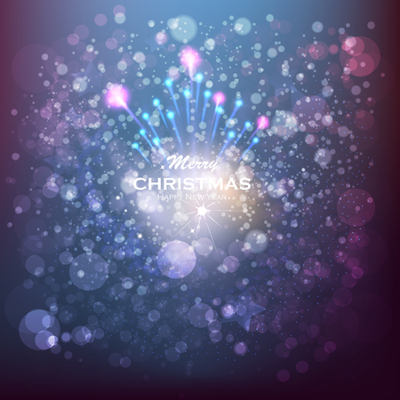 Golden background christmas. Abstract Christmas background with Firework Salute and place for text.のイラスト素材
