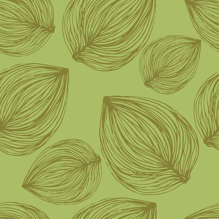 Seamless pattern with colored autumn leaves in retro style, for use in textile and printed form. Pattern for wallpaper. Retro floral seamless backgroundのイラスト素材