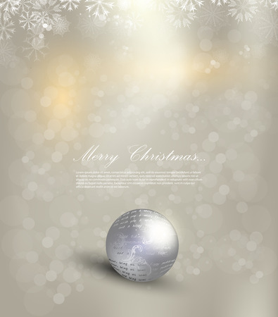 Elegant Christmas background with snowflakes gold light. Vector illustrationのイラスト素材