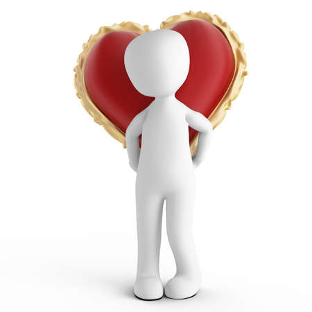 A special gift for Valentine s Day in a heart AE ÃbergrÃ Â¶の写真素材