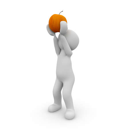 Eat an apple and staying healthy is the best medicineの写真素材