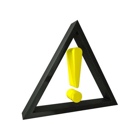 Attention icon displays an exclamation point and is a precautionの写真素材